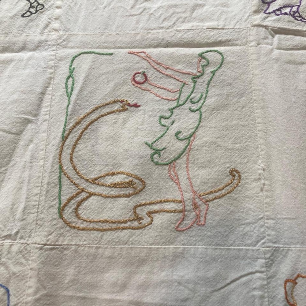 Vintage quilt topper